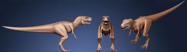 3D мадэль Анимированный Тираннозавр (STL)